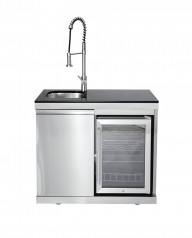 Omberg utekök Borghamn diskho med kylskåp hos Bbqsupport.se